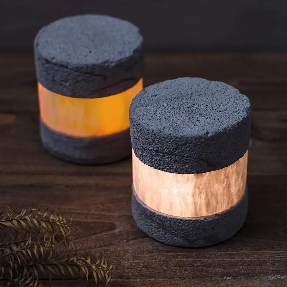 
7 color changing Natural crystal rock Himalayan salt touch control USB charge LED night light 