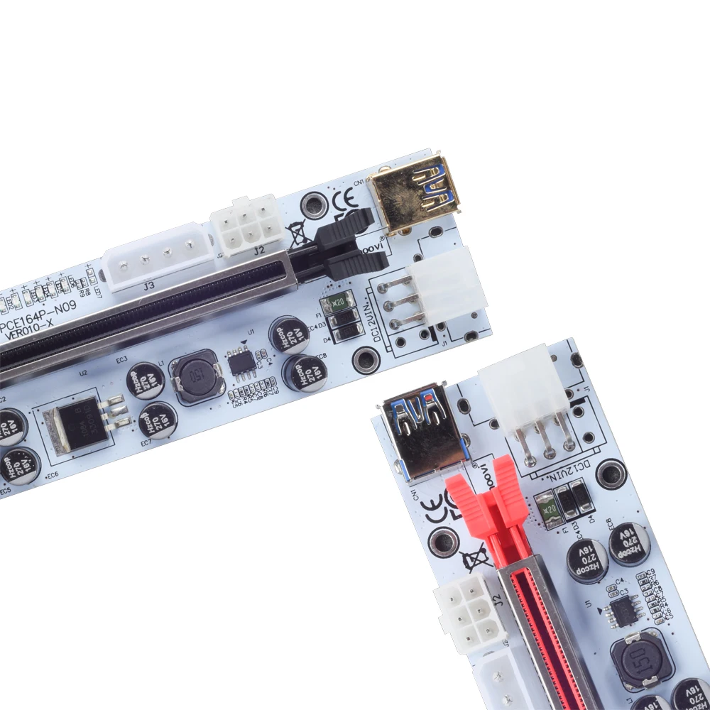 Новейший 8 конденсаторов Riser N09 V010X Plus Pci-e Pcie 010s 009s Gold Usb 3 0 1x до 16x 6pin
