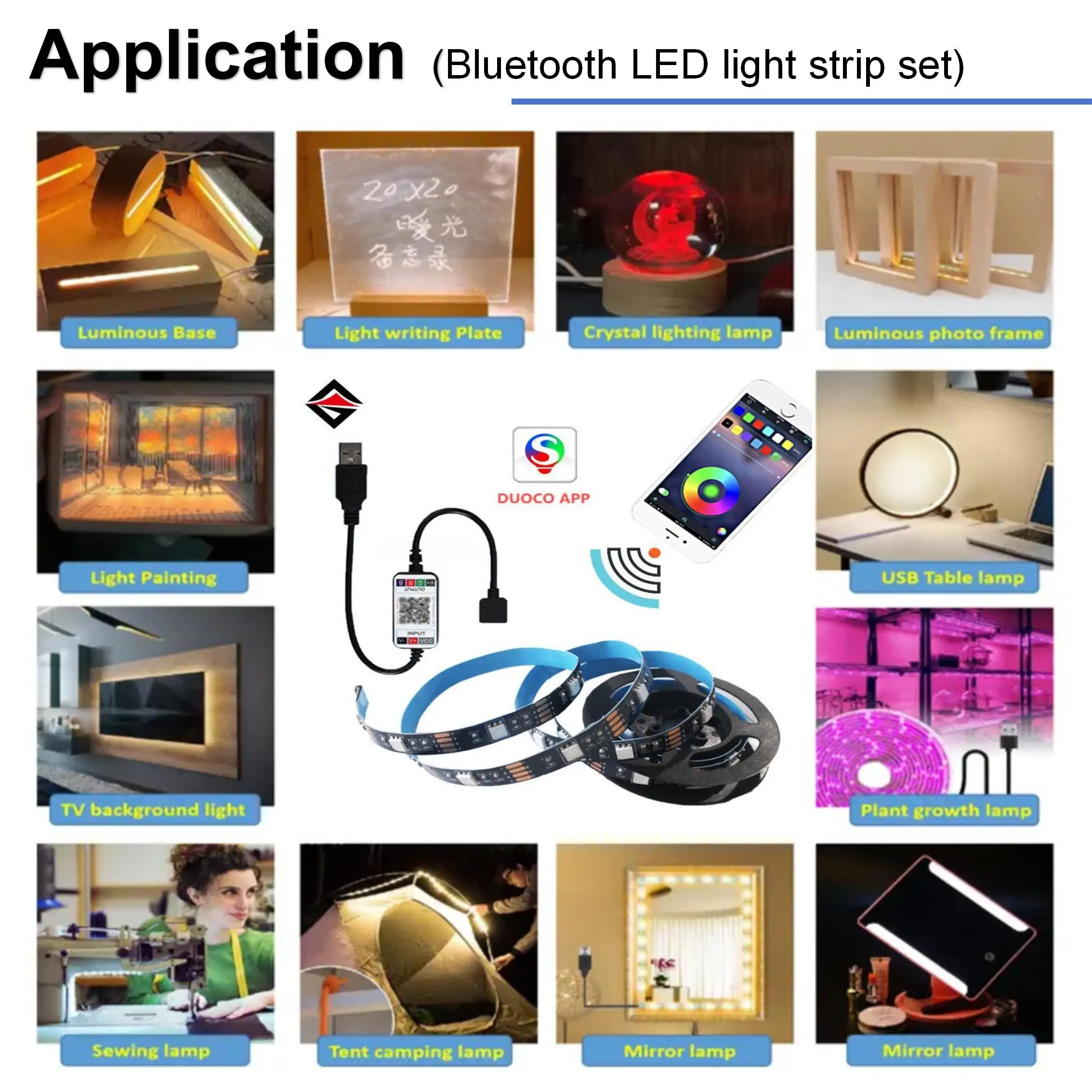 Производитель мини RGB синий зуб 1 м набор 5 В USB Светодиодная лента с приложением диммер