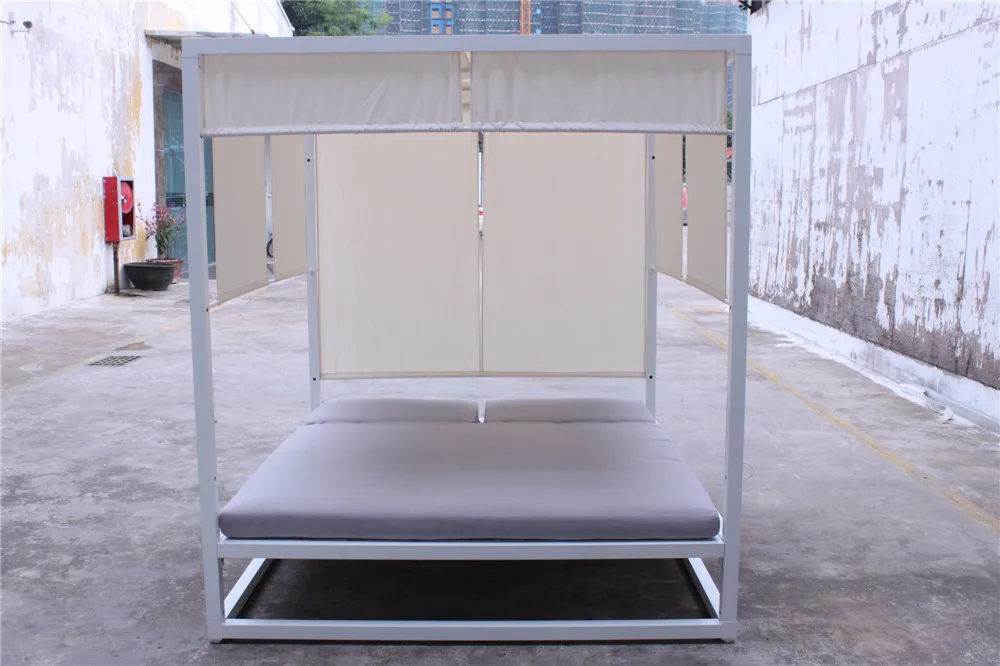 High quality resort beach furniture aluminum frame outdoor daybed