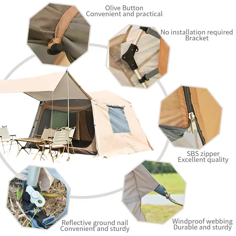 OEM ODM safari tent luxury canvas glamping  hotel desert tent for camping