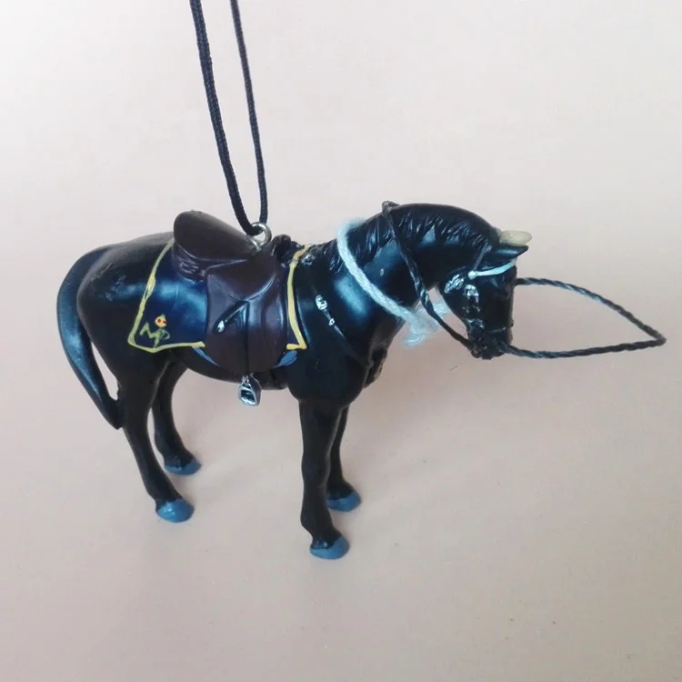 cheap wild animal resin horse figurine christmas ornaments
