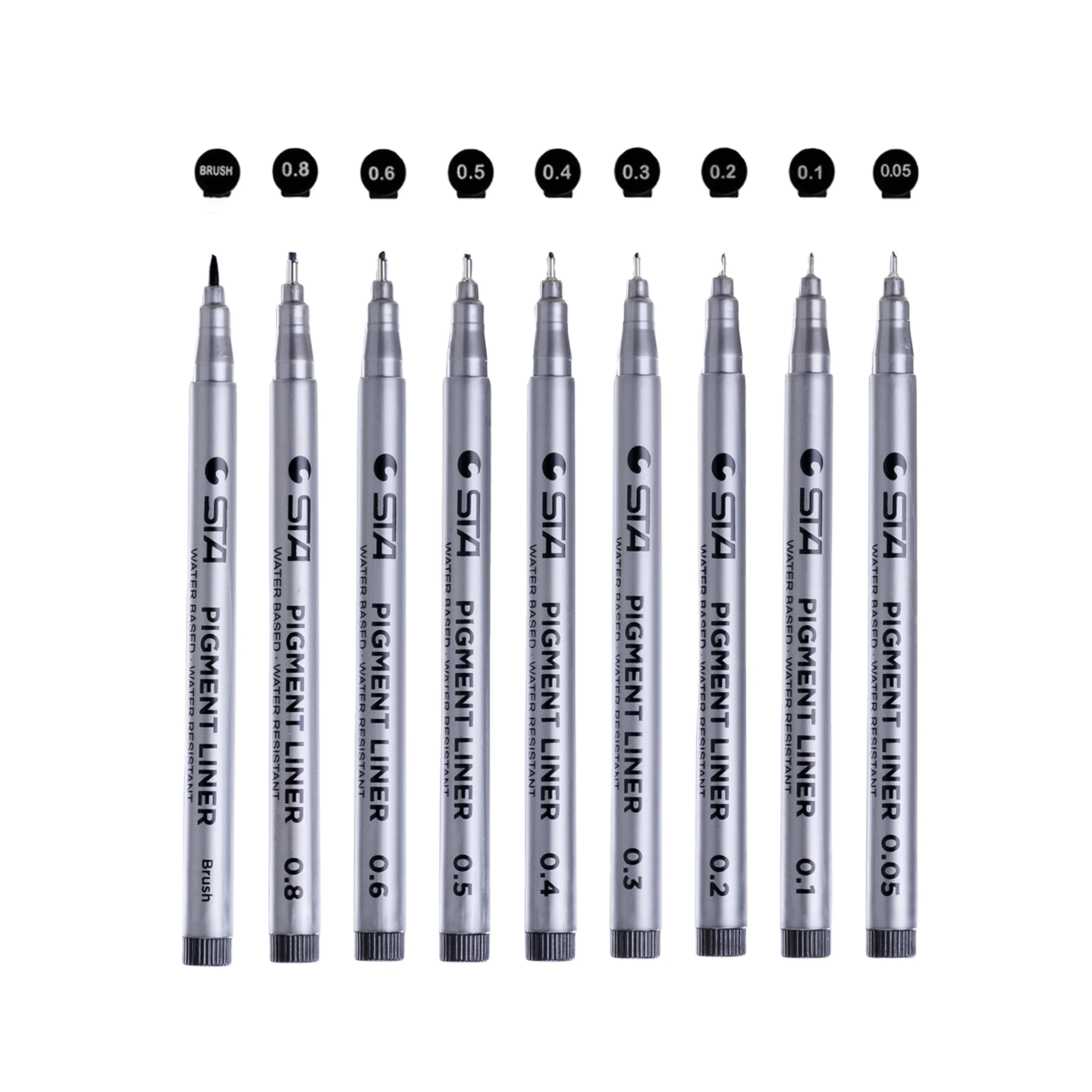 
0.1/0.3/0.5/0.8mm Micron Pen Fine liner Ink Pens Waterproof Archival Ink Illustration Drawing Pens for Sketching 
