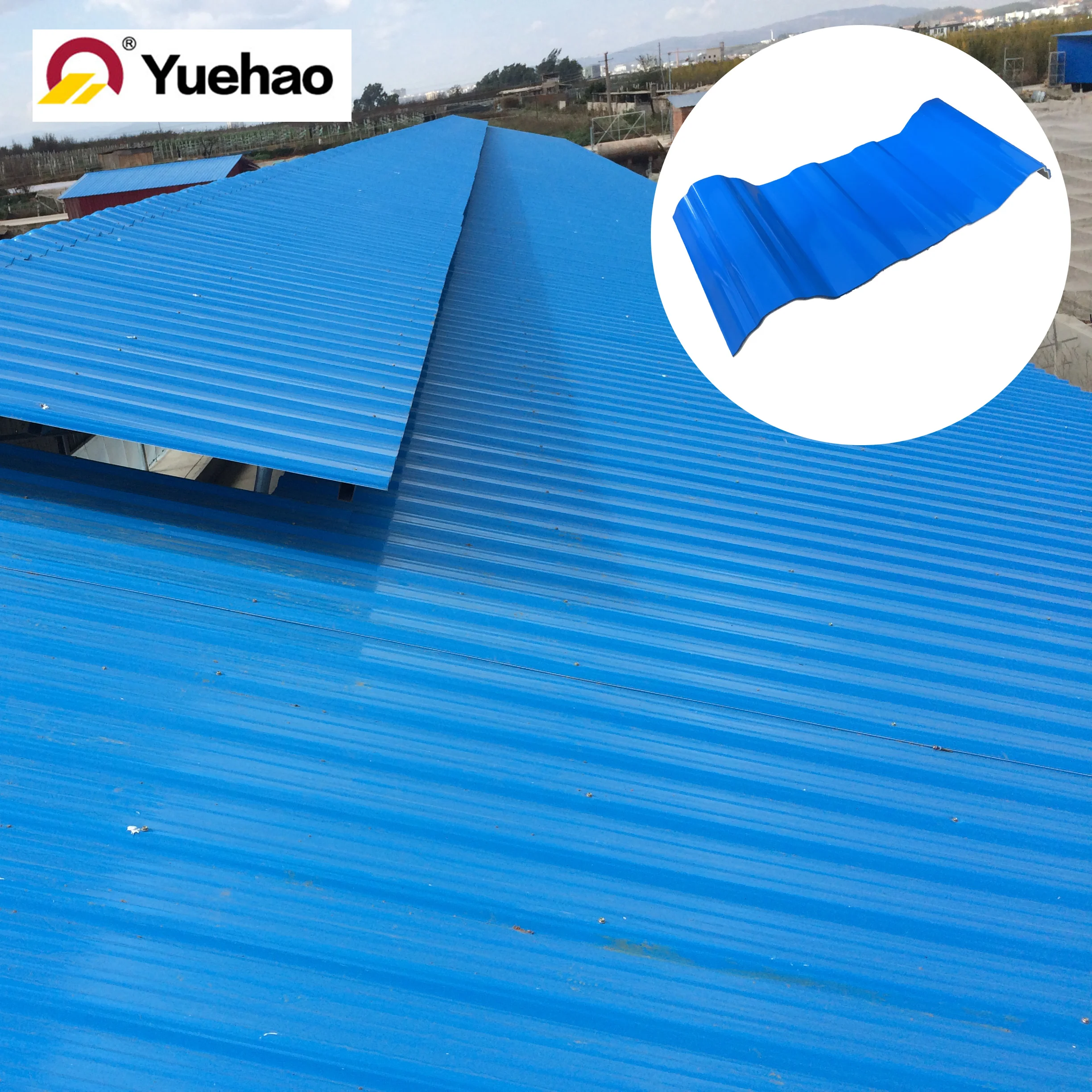 2.0mm white plastic materials UPVC roof tiles for warehouse/farms of Philippines