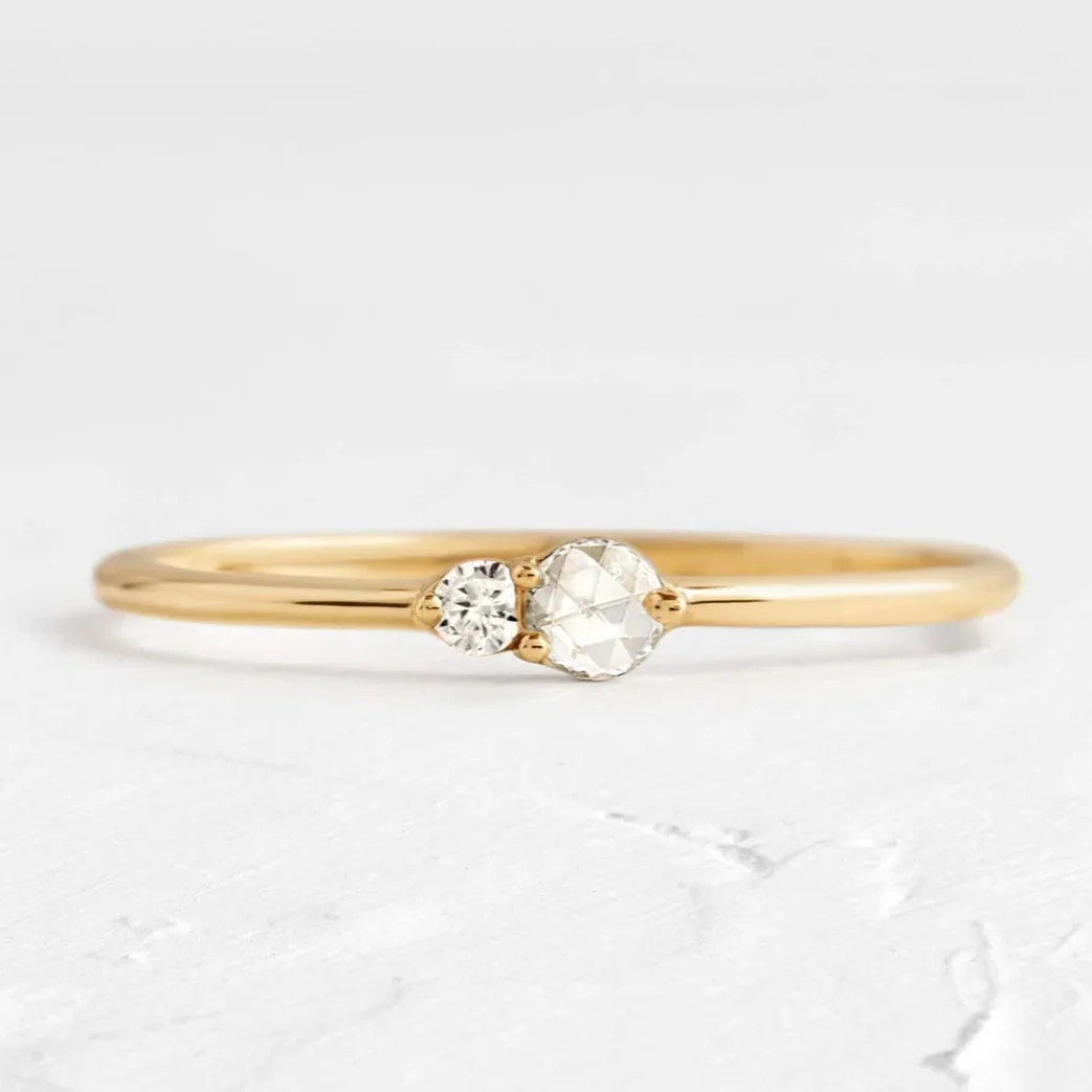 Original 925 Sterling Silver Jewelry Bulk Diamond Birthstone Stacking Ring For Girl