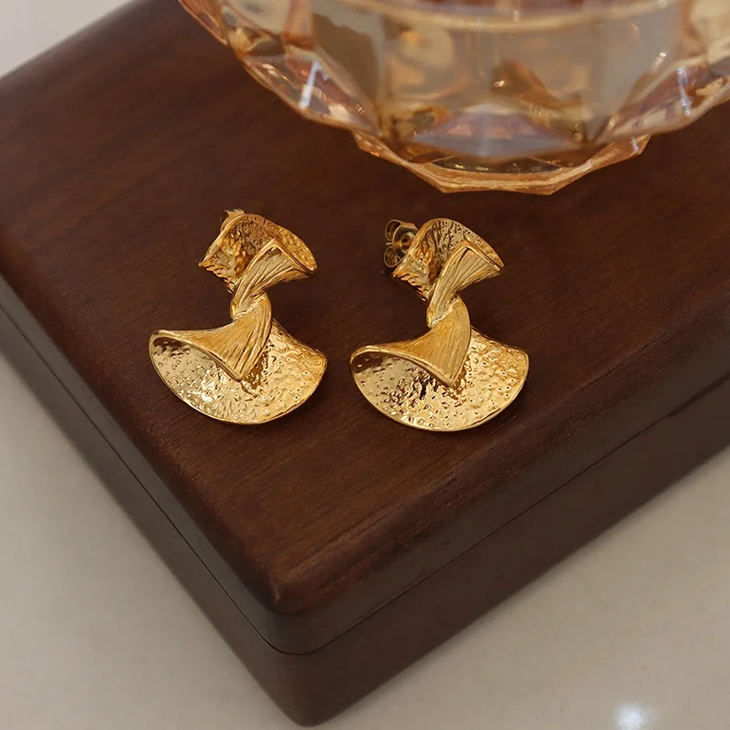 New Design 18K Gold Plated Geometric Stud Earring Fashion Jewelry Earrings Women