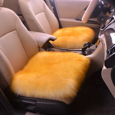hot Factory wholesale car wool seat cushion 45*45 square  wool cushion four-level universal cushion