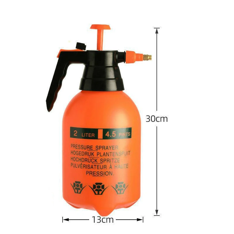 china atomizer high pressure sprayer 2l/3l orange hand pressure trigger sprayer bottle manual garden watering pump spray bottle