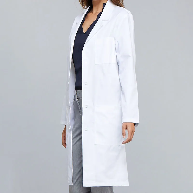 Medical Uniforms Ladies Fashion Doctor Nurse Uniform Hospital Uniforms 100% Cotton White Lab Coat