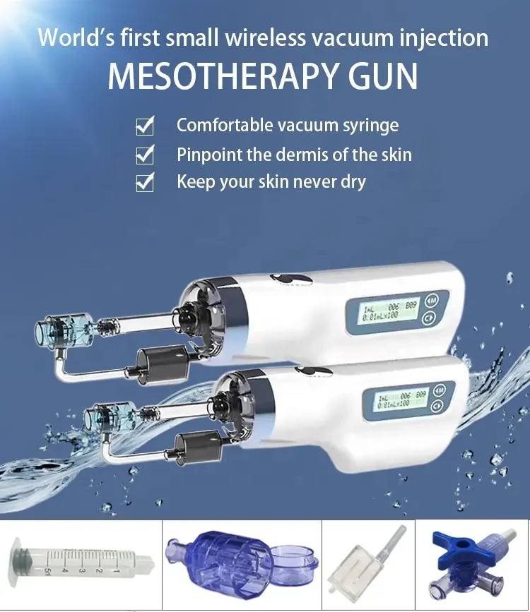 German Negative Pressure Vacuum Water Injection Wrinkle Removal 5 Pins Needle Meso Gun Machine
