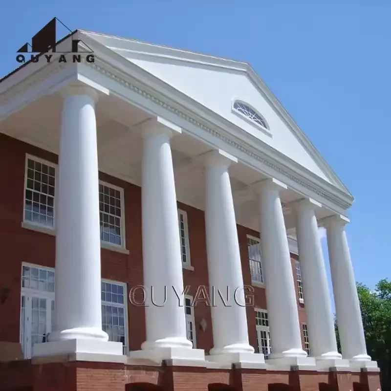 European Style Building Outdoor Decorative Porch Column Marble Stone Roman Pillar Design for house