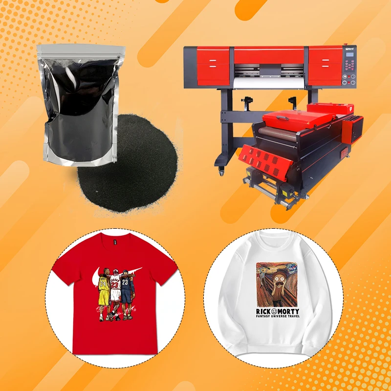 SUBLICOOL Adhesive Heat Transfer Printing TPU Glue Dtf Black  Hot Melt Powder for Dtf Pigment