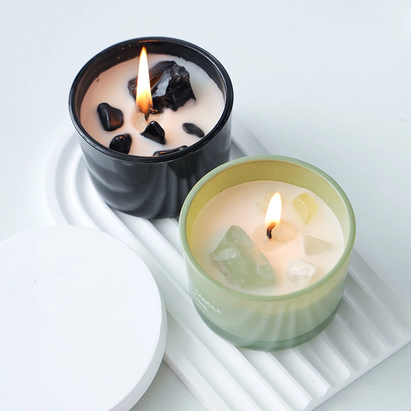 Crystal scented candles, home decoration quality candles soy wax handmade to accept custom