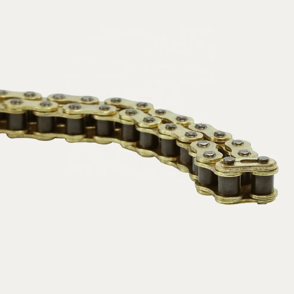 
High cost performance gold motorcycle parts roller chain factory direct sale with High Quality 