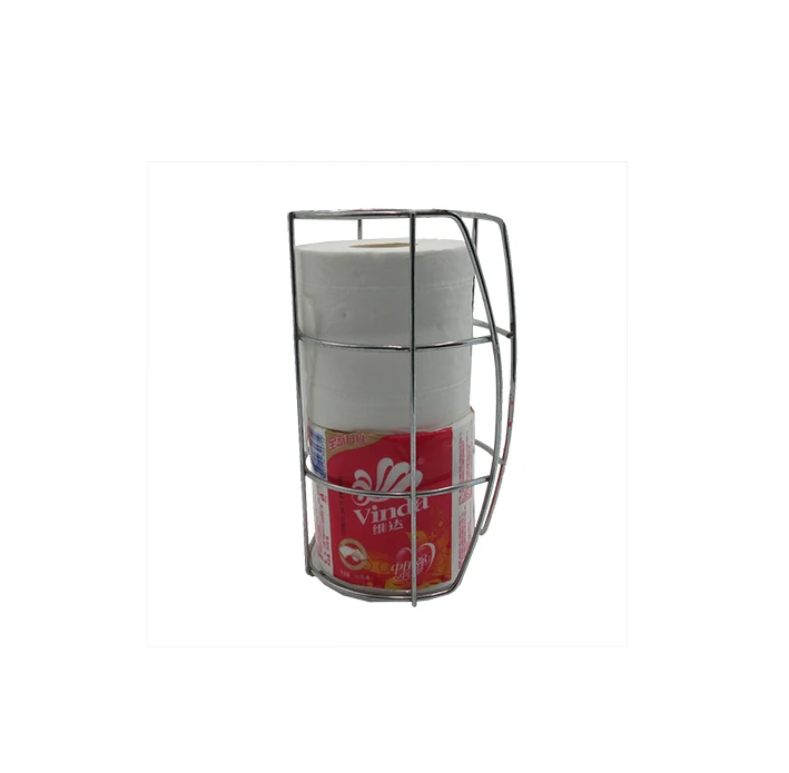 Factory Price chrome cute toilet wire rack cheap toilet paper holder wire paper roll holders