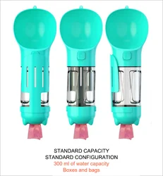 Amazon Hot Selling Pet Feeder Portable Pet Dog Water Bottle Pet Travel Water Bottle With Garbage Bag Water Bottle For Dogs