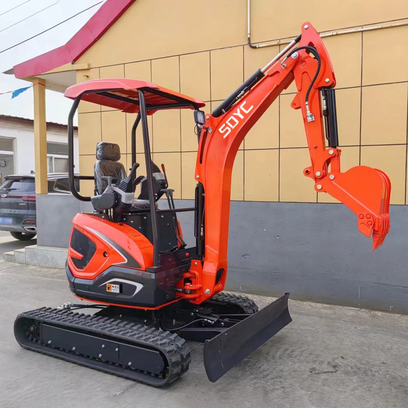 Factory Price 2 ton mini Excavator Hydraulic crawler bagger Small home Digger for Sale
