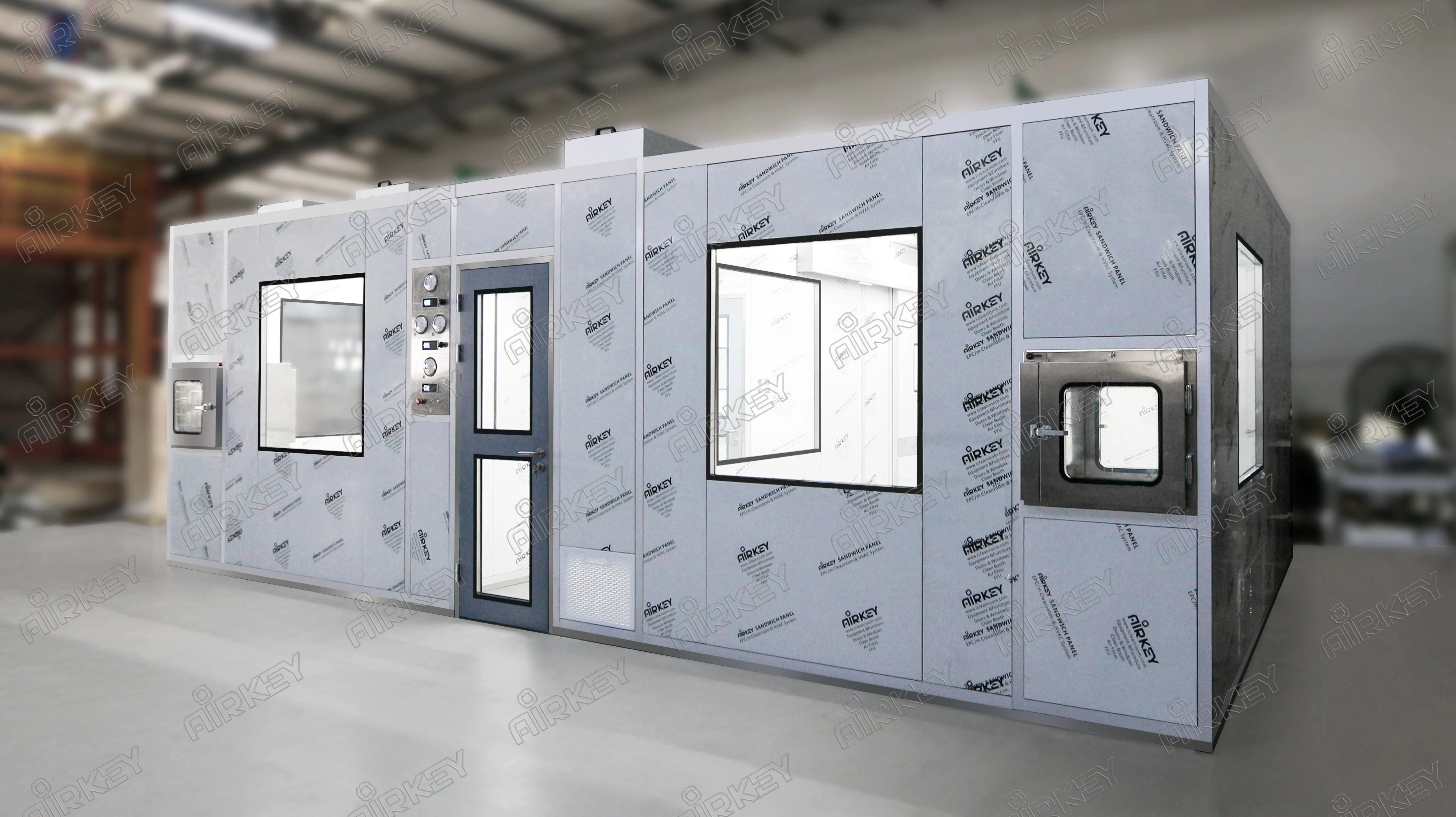Airkey ISO GMP CE Certification ISO5-8 Class 100 Easy Installation Clean Room for Laboratory/Electronics/Food