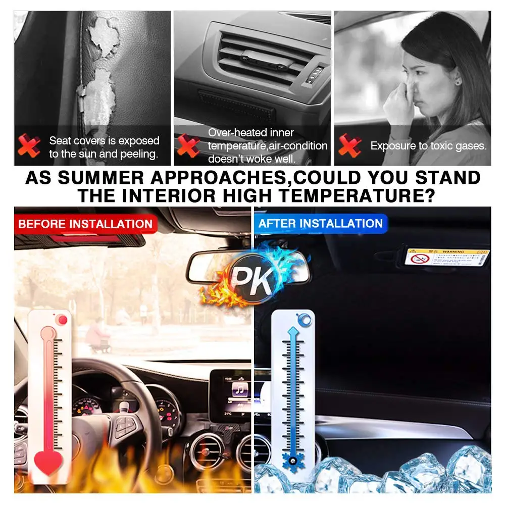 QEEPEI Windshield Sun Shade for Toyota RAV4 2019-2023 Window Shade Sun Visor Cover Foldable Blocks UV Rays Keep Your Car Cooler