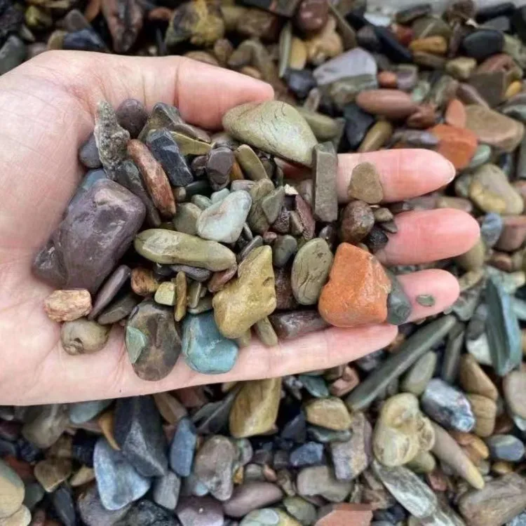 Factory price color pebble stone natural gravel paving stones wash river granite paving crushed stone for sale