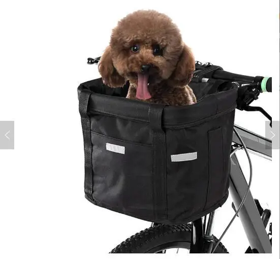 Mountain bike lithium electric bike riding bicycle basket carrying goods hanging basket front car head bag pet car basket