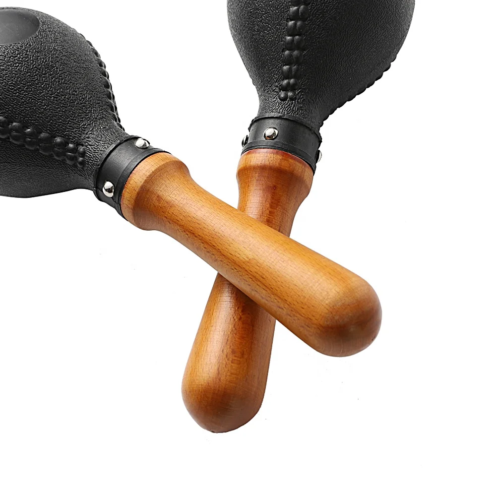 Personalized customization Maracas Pair of Shakers Rattles Sand Hammer with ABS Plastic Shells and Wooden Handles