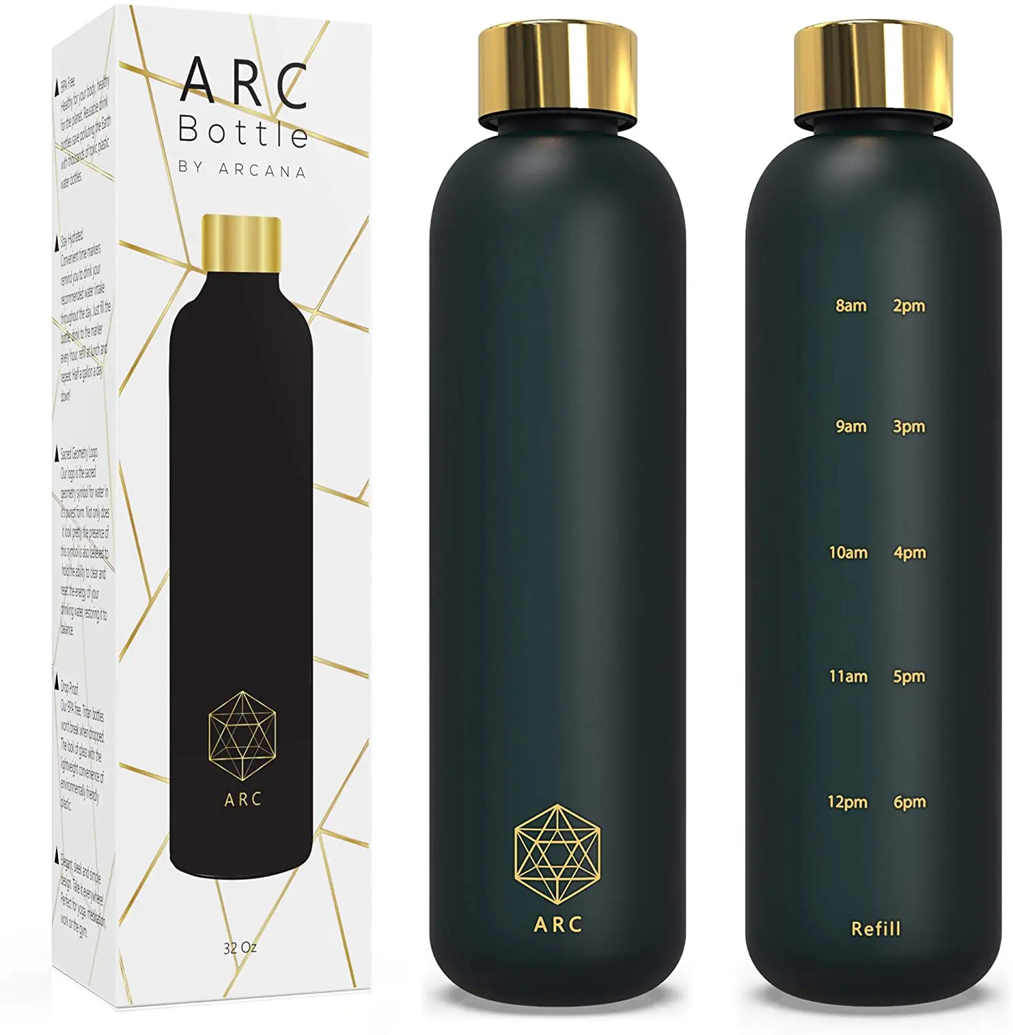 Amazon Hot Sale BPA Free Motivational Time Marker 32 OZ Water Bottles With Times To Drink