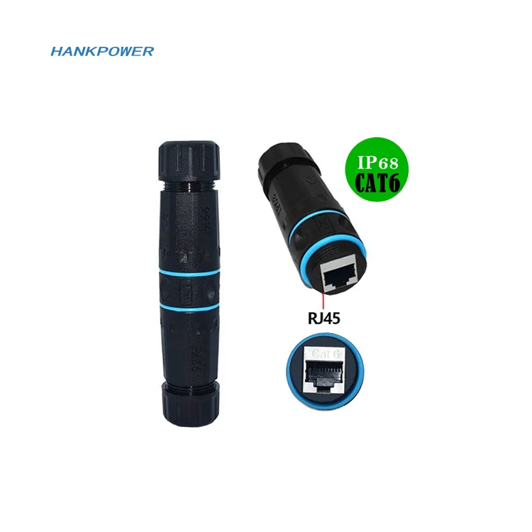IP68 Waterproof RJ45 Ethernet LAN Connector RJ45 Female to Female CAT6 STP Shield Outdoor Waterproof Connector