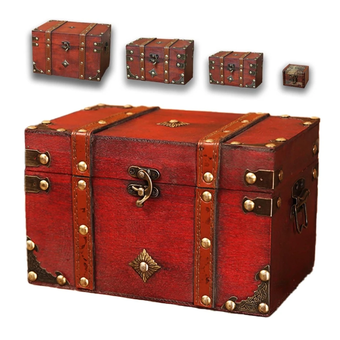 High Quality Wooden Storage Box for Home Decorative Trunks and Boxes Modern Rectangle Design with Lock Available for Wholesale