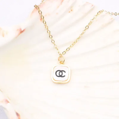 
Ожерелье с белыми буквами лучшего качества, Роскошное дизайнерское ожерелье для известных женщин, оптовая продажа 