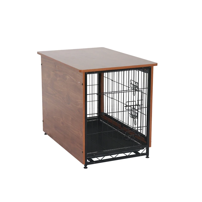 Домашний корпус для питомцев из массива дерева и железа двухуровневый уличный домик деревянный вольер собак кошек