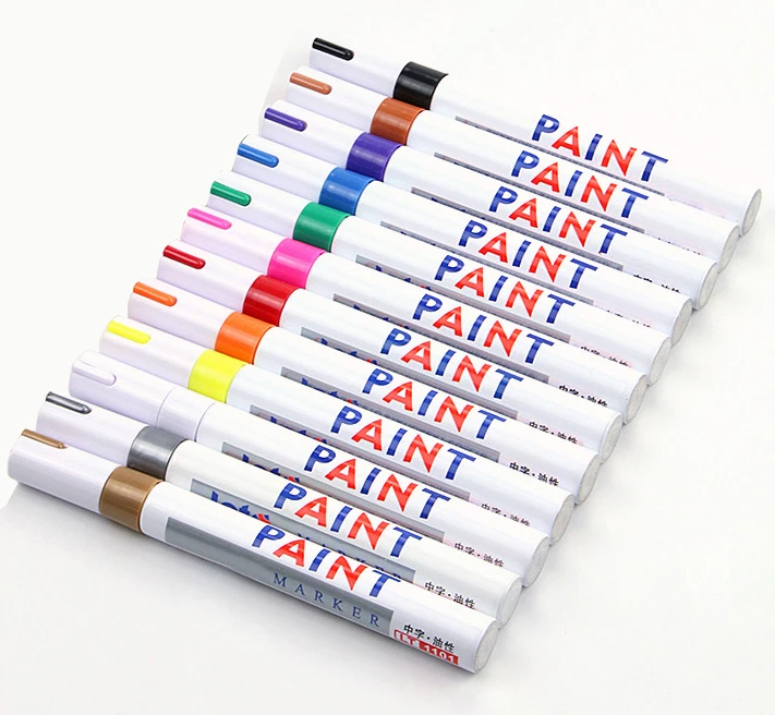 Tyre graffiti doodle ceramic glass wood marker pen water proof vivid color oil based paint marker