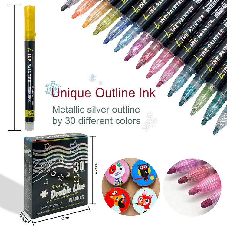 factory custom high quality indelible ink sublimation marker 30 colors non toxic 3.5 mm bullet tip permanent ceramic marker pen