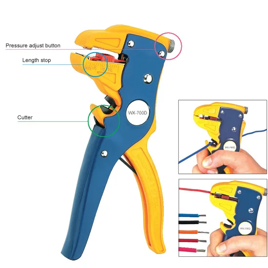 Vendor Supply Crimping Tool hs-700d Stripper Wire Cable Tools Cutter Crimp tool crimping plier