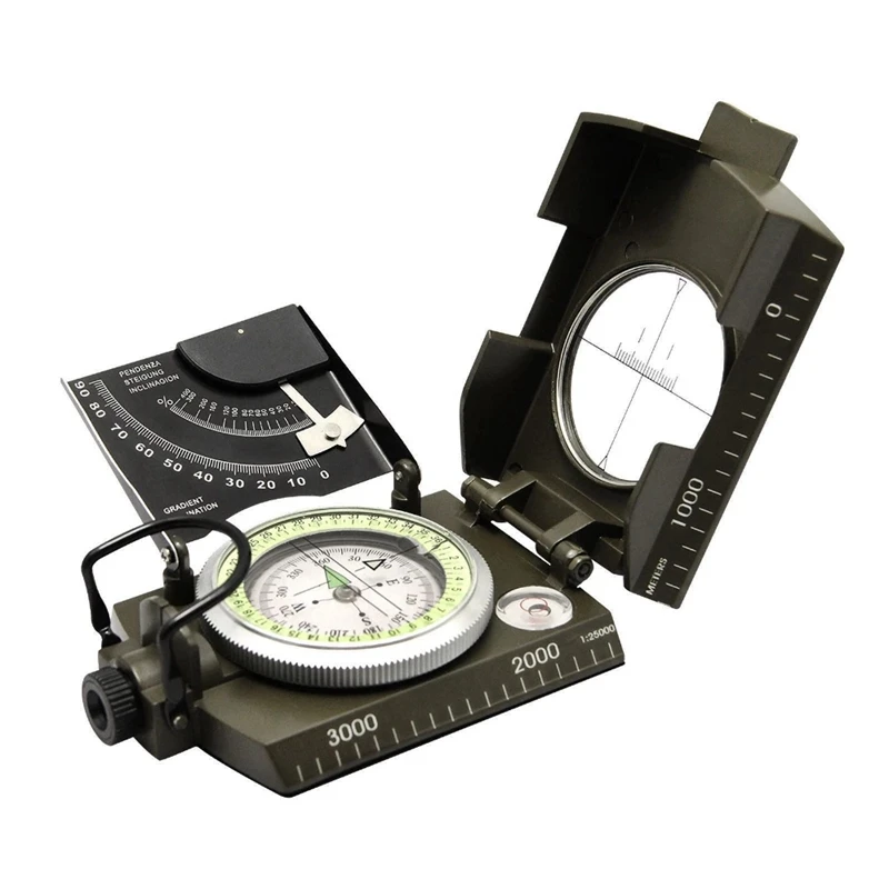 outdoor multifunction marine compass zinc alloy metal nautical compass for hiking and camping