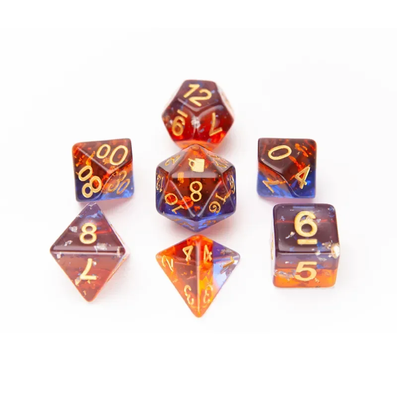 Набор полимерных игральных костей под заказ набор DND для ролевых игр гравировка золотых фигурок