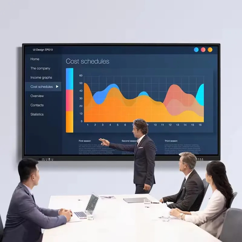 55 65 75 85 98 Inch Digital Whiteboard Smart Educational Interactive Electronic White Board With Android System