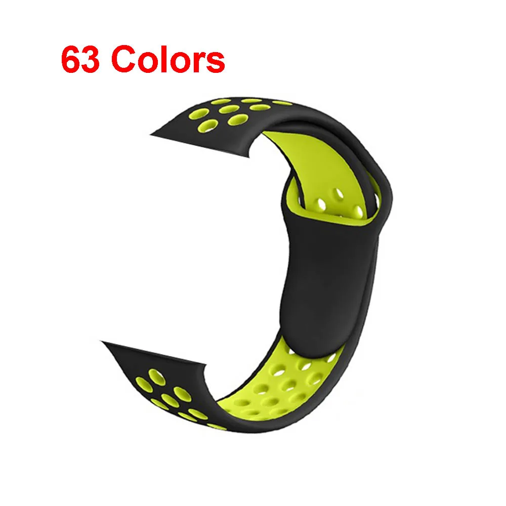 Ремешок сменный силиконовый для Apple Watch Band Series 6 5 4 3 2 1 SE, классический браслет для iwatch band 38 40 42 44 мм