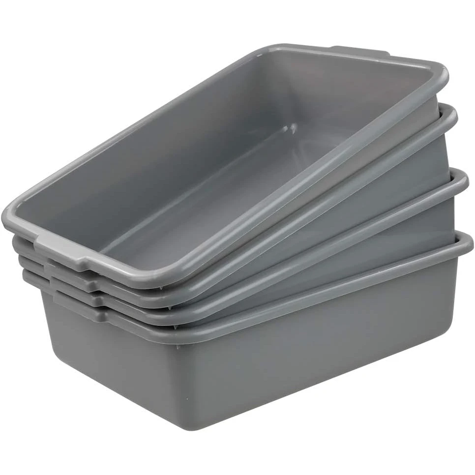 Plastic Tableware Cutlery Storage Container Tub Utility Tote Bin Bus Box for Restaurant Serving Trolley