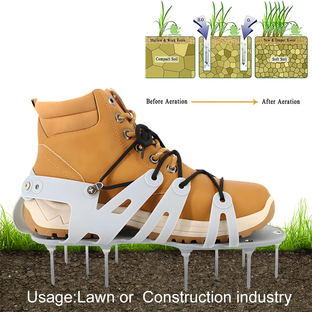 Best-selling Spikes Shoes Custom Logo Zapatos para aireadores de césped High Quality Loose Soil Lawn Aerator Shoes