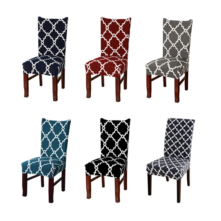 Hot Sale Stock Designs Spandex Dining Chair Cover For Plastic Chair