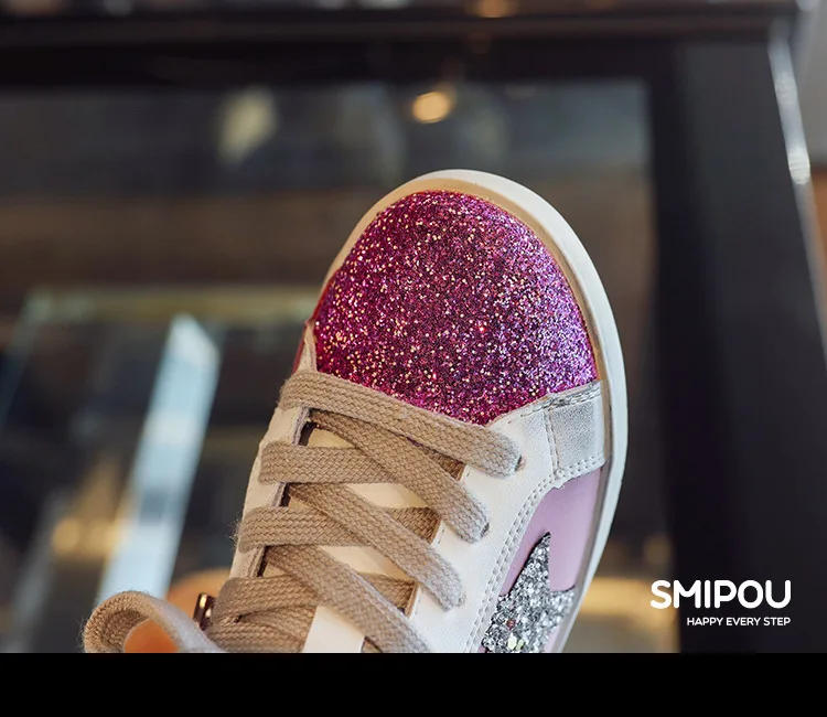 Kids School Shoes Genuine Leather Shiny Retro Golf Children Sport Shoes New Big Girl Luxury Sneaker