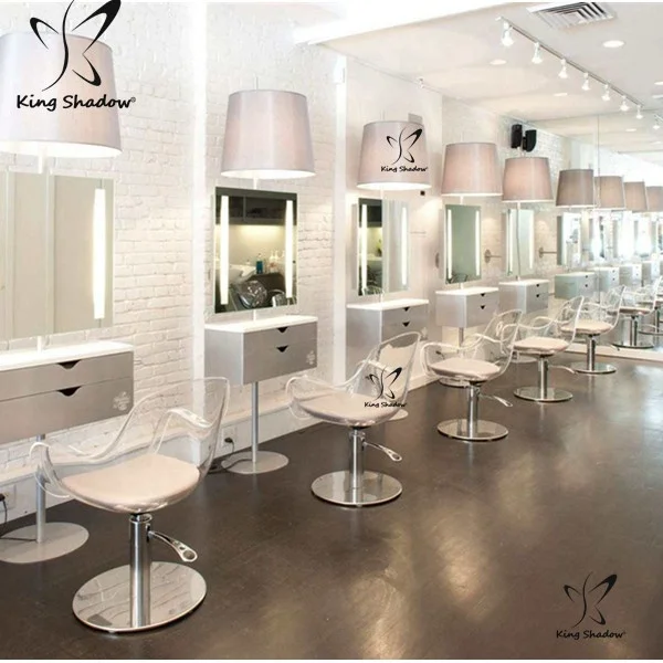 Современное оборудование для парикмахерской, стул для Укладки Мебели, прозрачный парикмахерский Стайлинг, акриловый стул для салона
