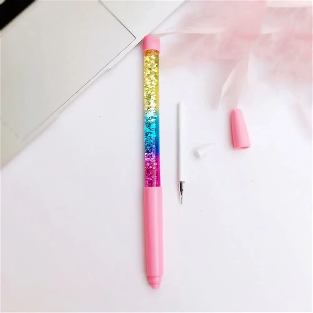 Novelty customized quicksand pen fairy magic floating liquid ballpoint pen magic wand pen for gift