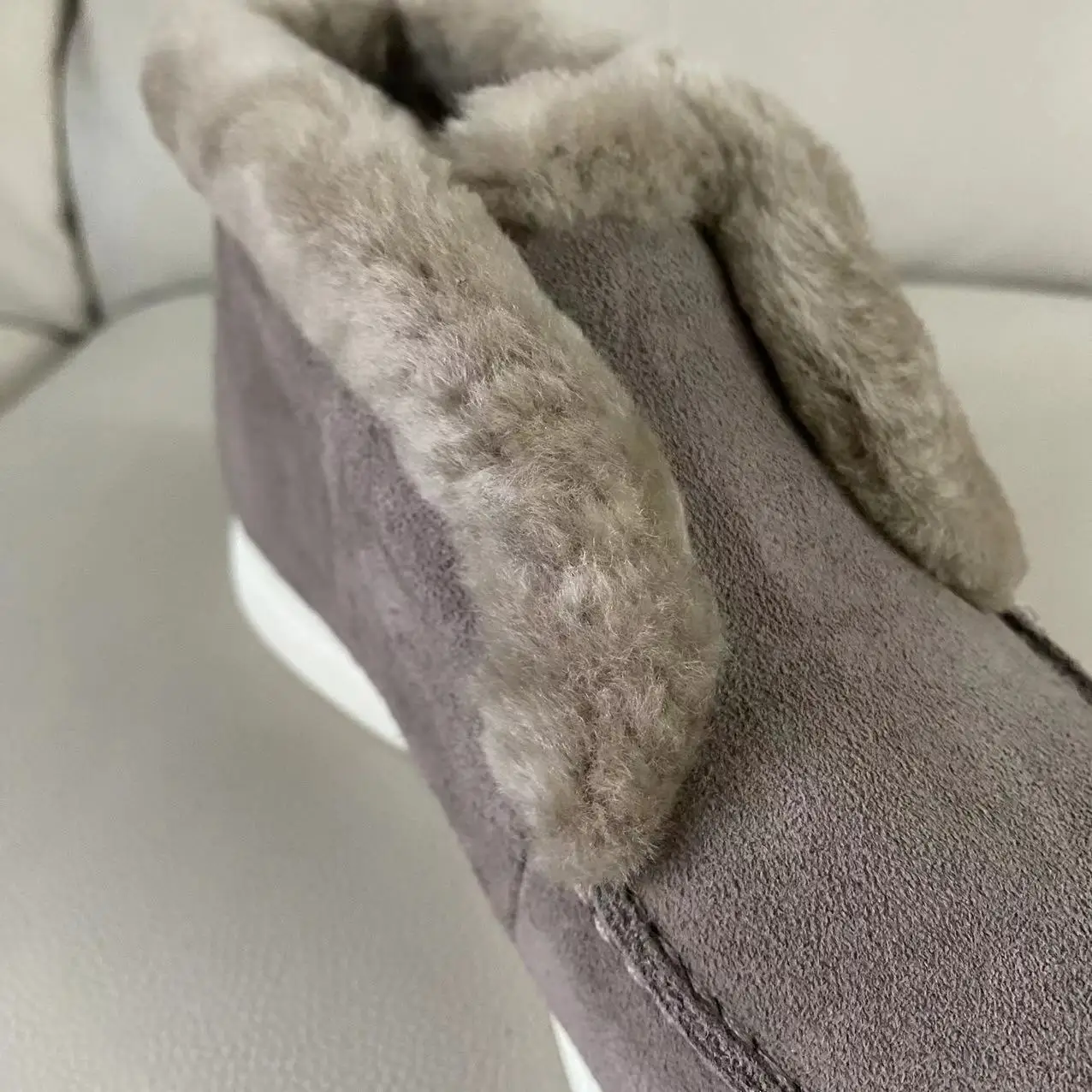 Plus size Men Women Winter loafers fur boots Shoes Cow Suede Genuine Leather unisex flat casual Chaussure Customize logo factory