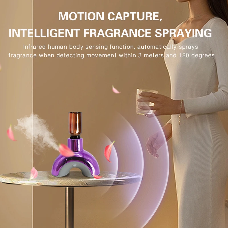 Smart Creative Inverted Infrared motion Human body Induction High-end Gift Waterless Spray Ultrasonic Scent Aroma Diffuser