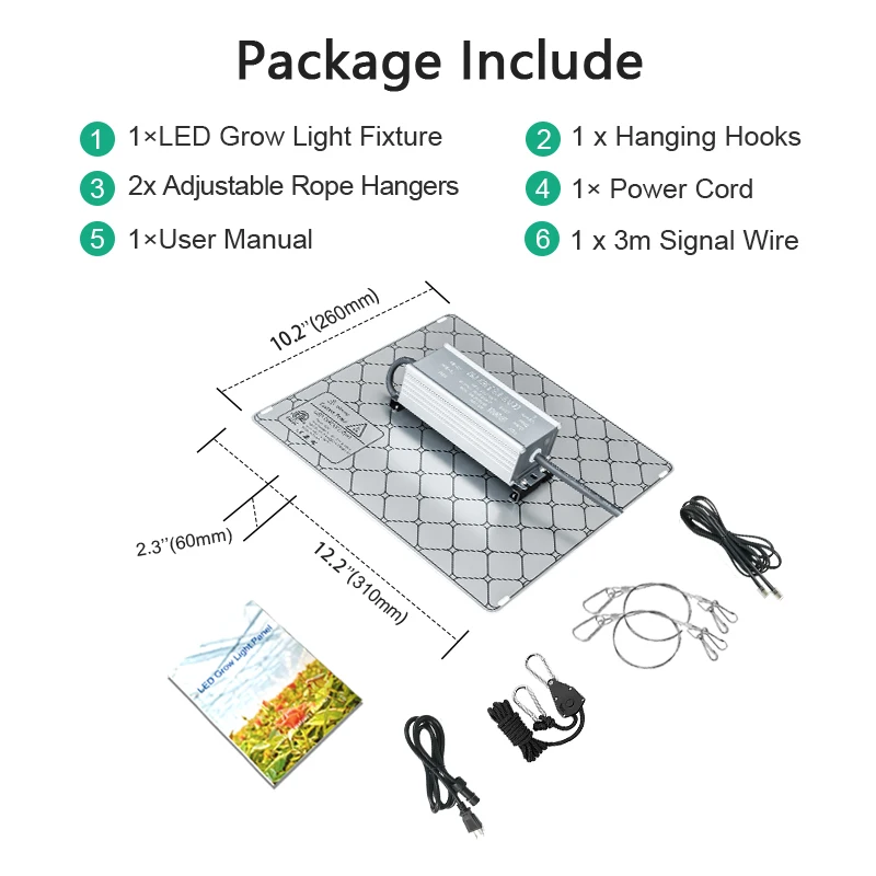 100W LM301H EVO LED Grow Light 3500K IR Full Spectrum Plant Grow Light For Flowers Vegetables Indoor and Outdoor