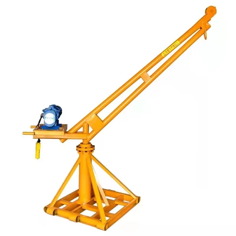 300kg 400kg 500kg 800kg 1000kg  Mobile mini crane Portable Small Lift Floor Crane with electric winch