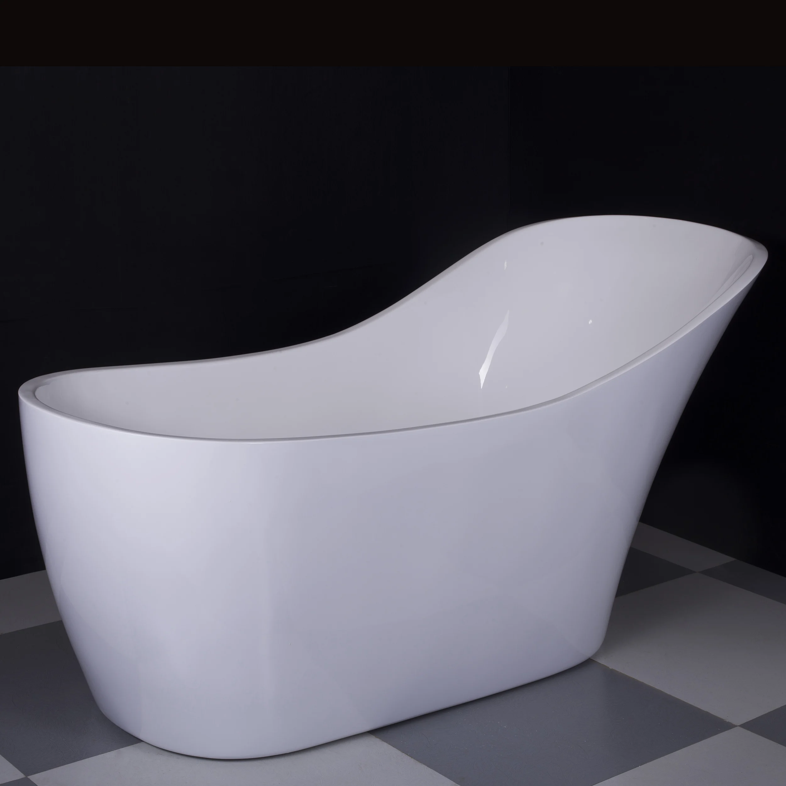 Fashion soaking bathtubs china indoor modern freestanding white acrylic bathtub