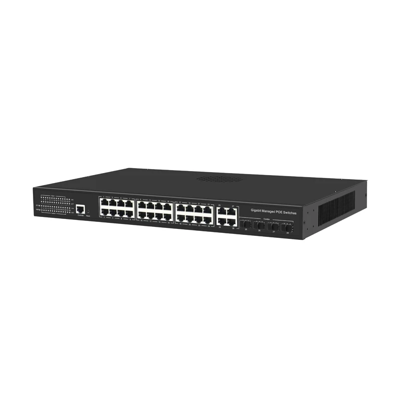 L2 Managed Auto-MDIX full/half duplex IEEE802.3af/at 24-port 10/100/1000Base-T PoE Ethernet Switch